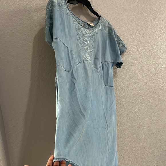 Anthropologie Holding Horses Dress Women Small Boho Western Cowgirl Denim Dress - Picture 3 of 11